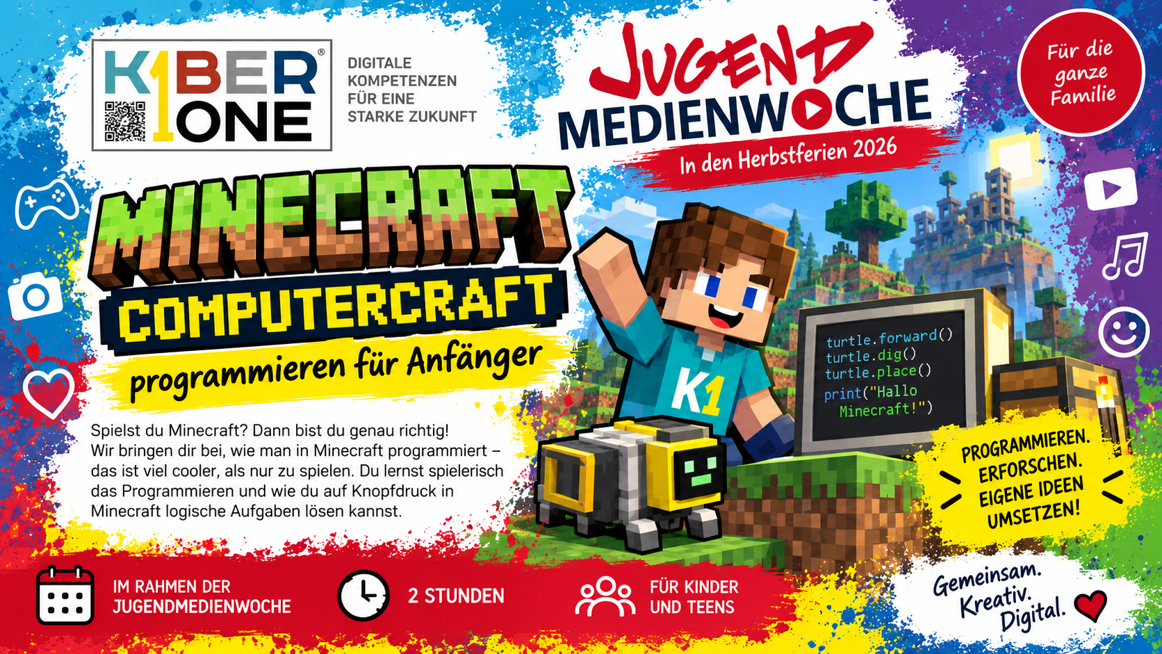 Minecraft Computercraft programmieren für Anfänger @ Jugendmedienwoche