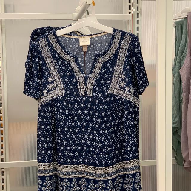 Women's Printed Short Sleeve Embroidered Top - Knox Rose™