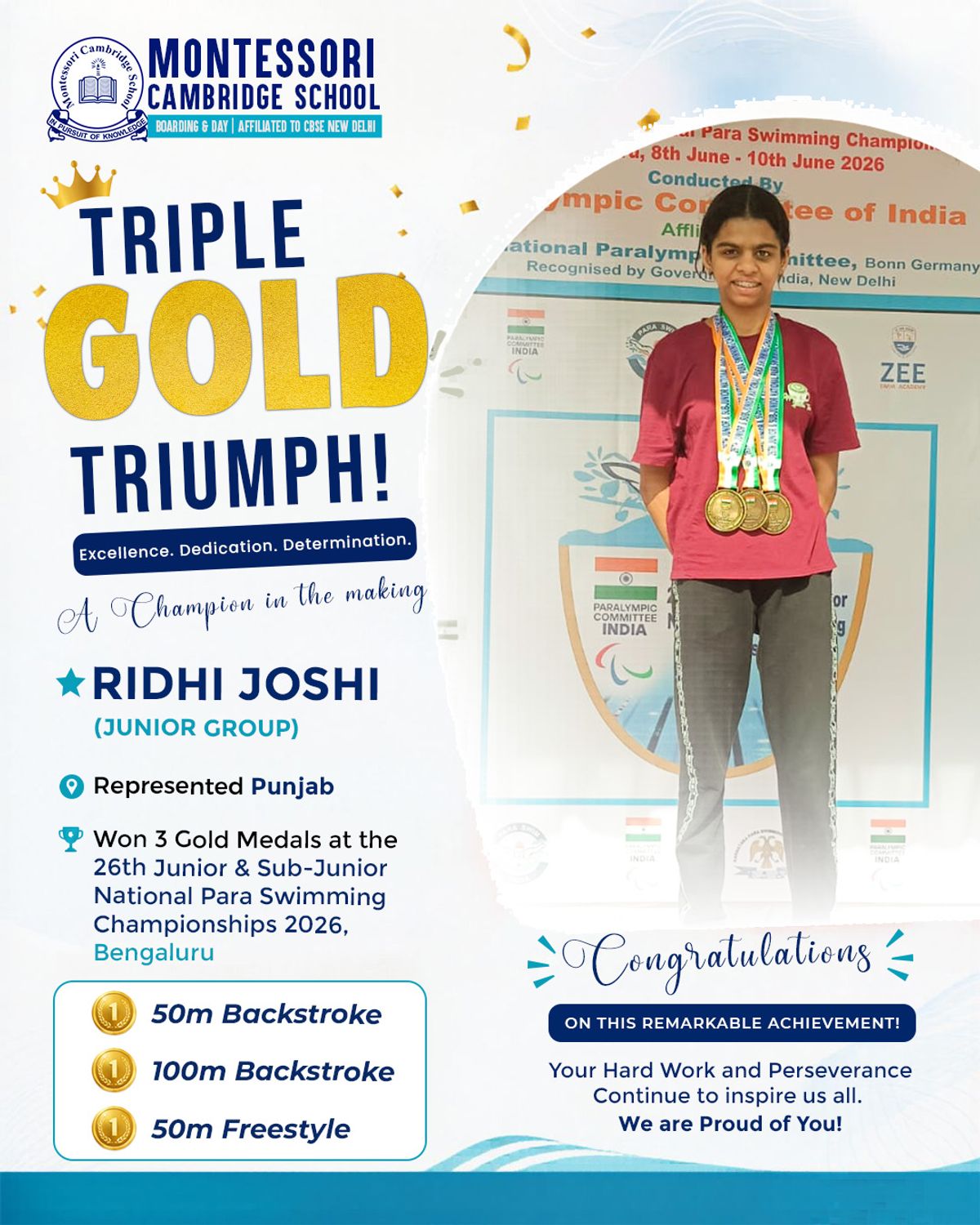 🏊‍♀️🥇 Triple Gold Triumph! 🥇🏊‍♀️