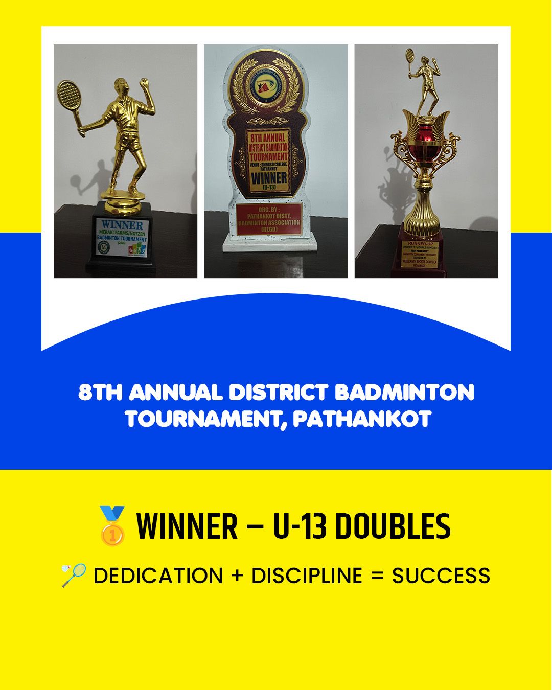 Young Badminton Champion Eshita Lalotra Brings Glory to MCS Pathankot highlight 2