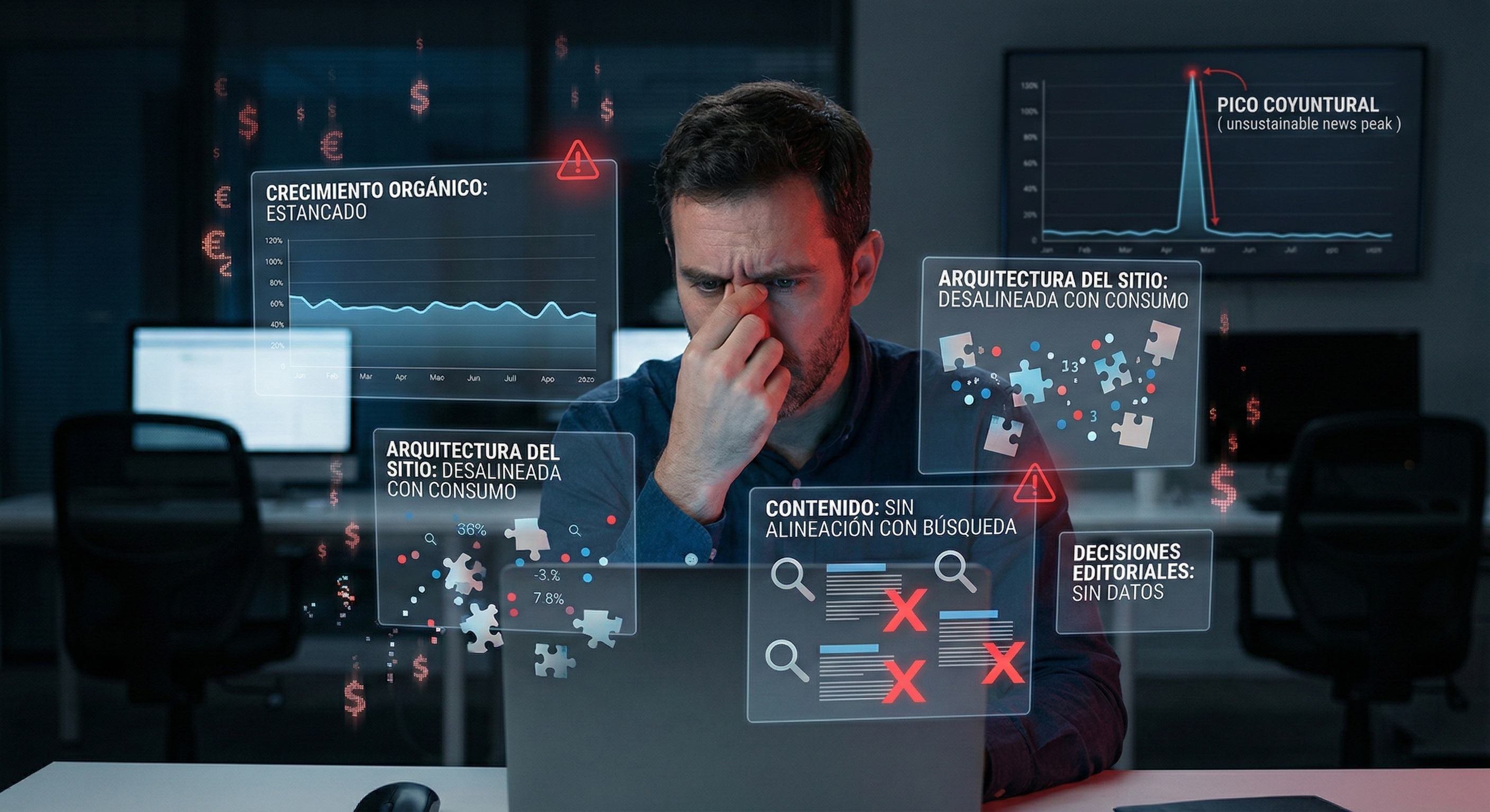 La arquitectura del sitio no respondía a patrones reales de consumo.