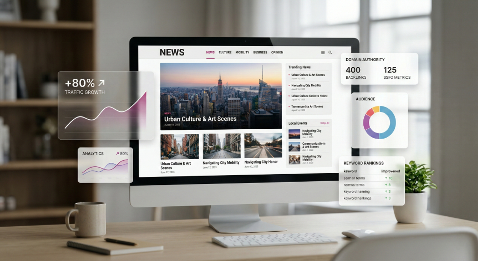 Aumento del 80% en Tráfico Web mediante Estrategia SEO y Optimización Digital