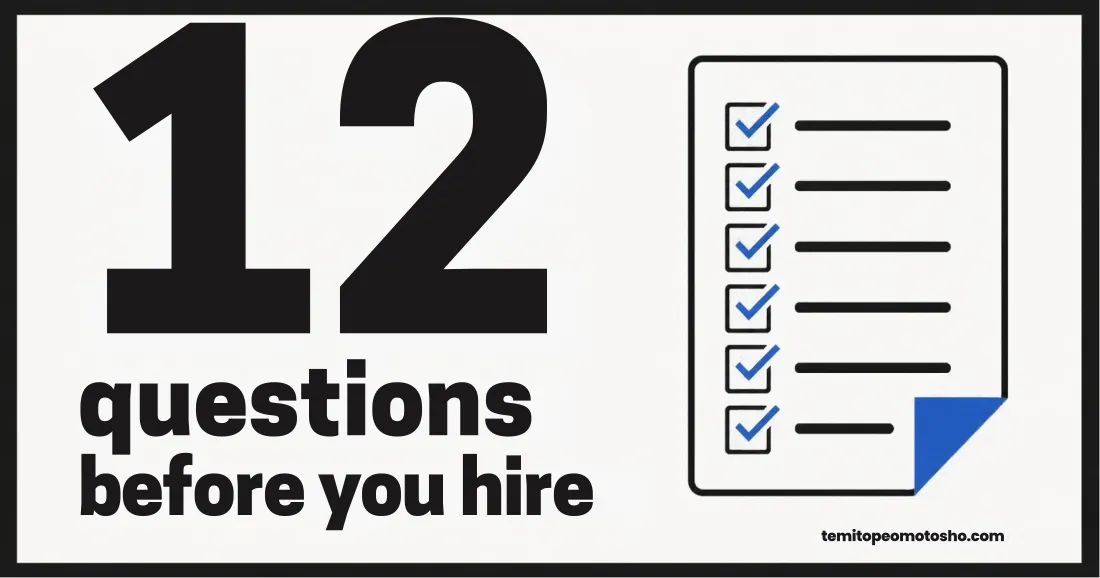 Checklist of 12 questions for hiring an AI developer