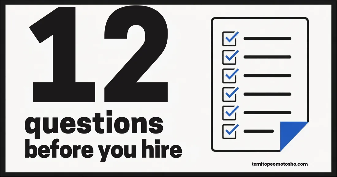 Checklist of 12 questions for hiring an AI developer