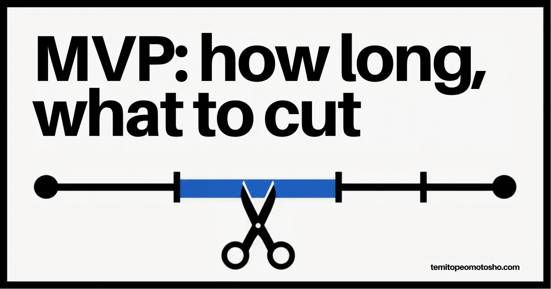 Timeline with a section cut out, for MVP scope
