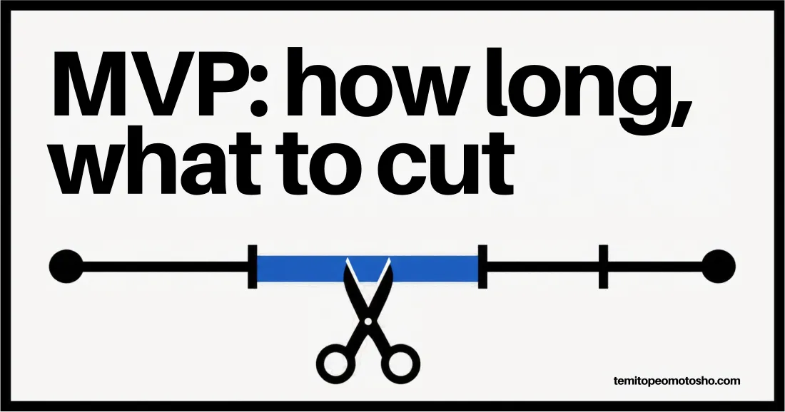 Timeline with a section cut out, for MVP scope
