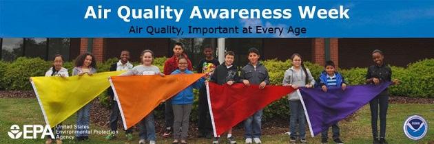 Air Quality Awareness Week Flag banner.