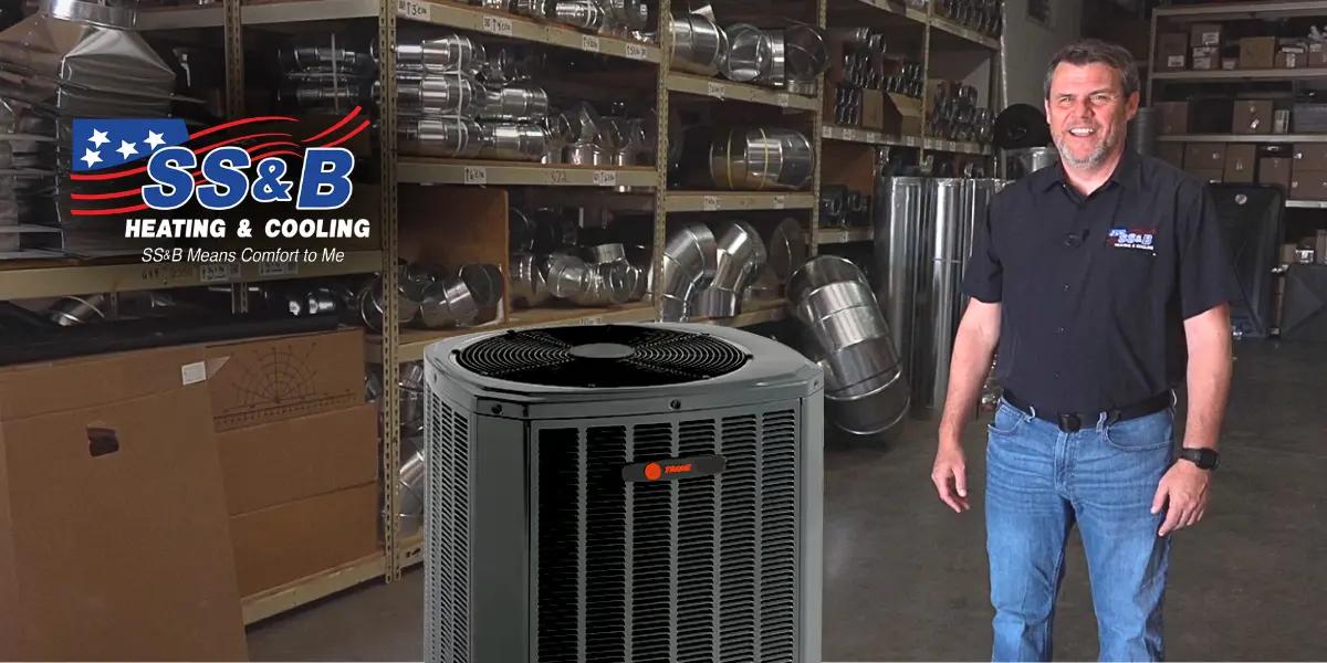 SS&B Heating & Cooling team with Trane air conditioner, trusted for Springfield, MO homes