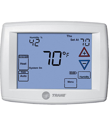 Trane XR303 Thermostat, highlighted by SS&B Heating & Cooling in Springfield, MO, designed for reliable performance and streamlined temperature management.