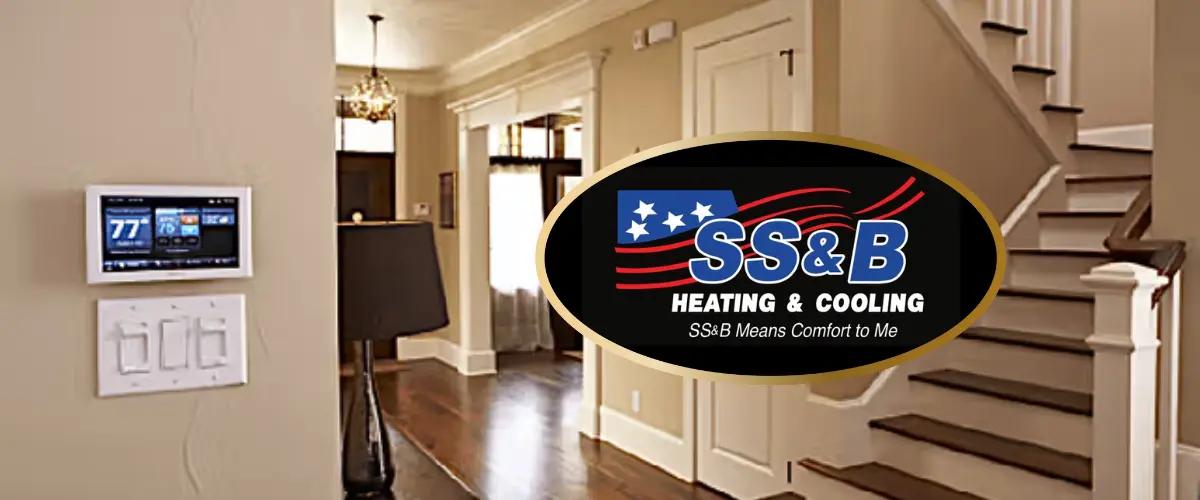 HVAC thermostat on display provided by SS&B Heating & Cooling: Springfield, MO.