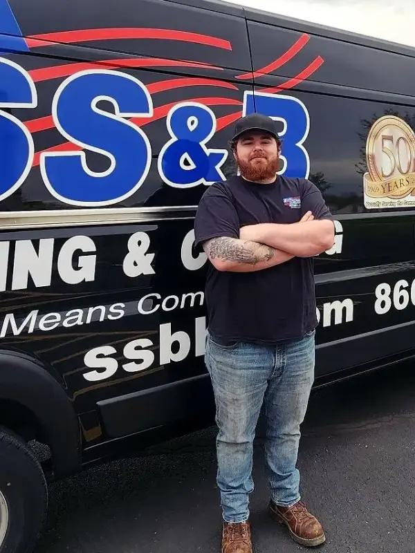 Cody Rainbolt, Service Technician at SS&B Heating & Cooling: Provides comprehensive HVAC maintenance and repair services.