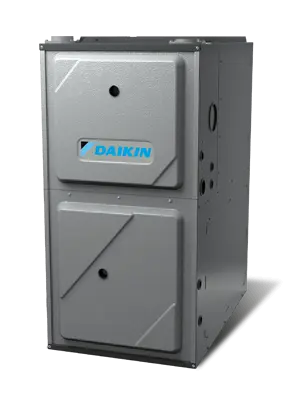 Daikin DM97MC Gas Furnace installed by SS&B Heating & Cooling, highlighting its state-of-the-art design for superior heating performance.