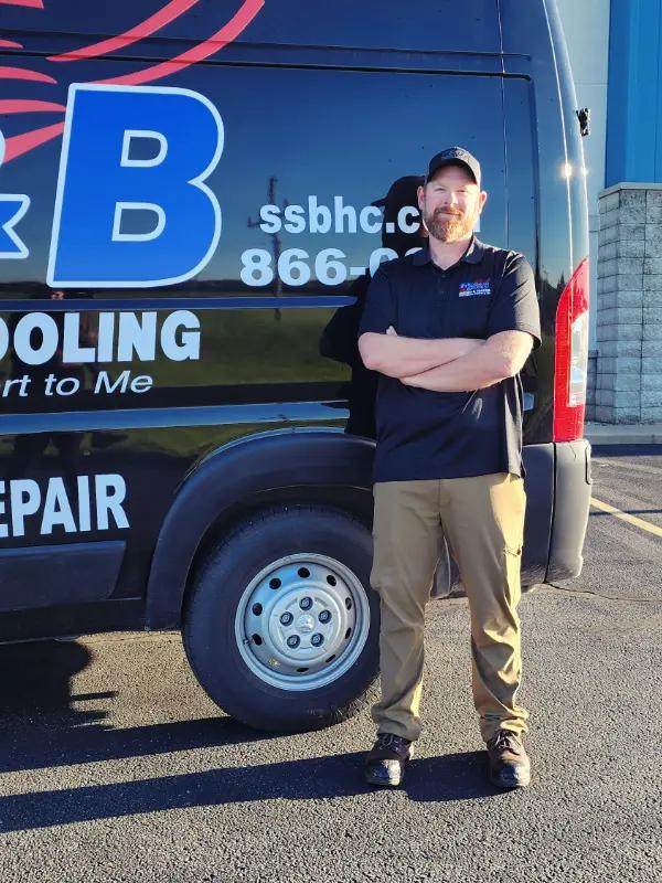 Ron Goetz, Service Technician at SS&B Heating & Cooling: Provides comprehensive HVAC maintenance and repair services.