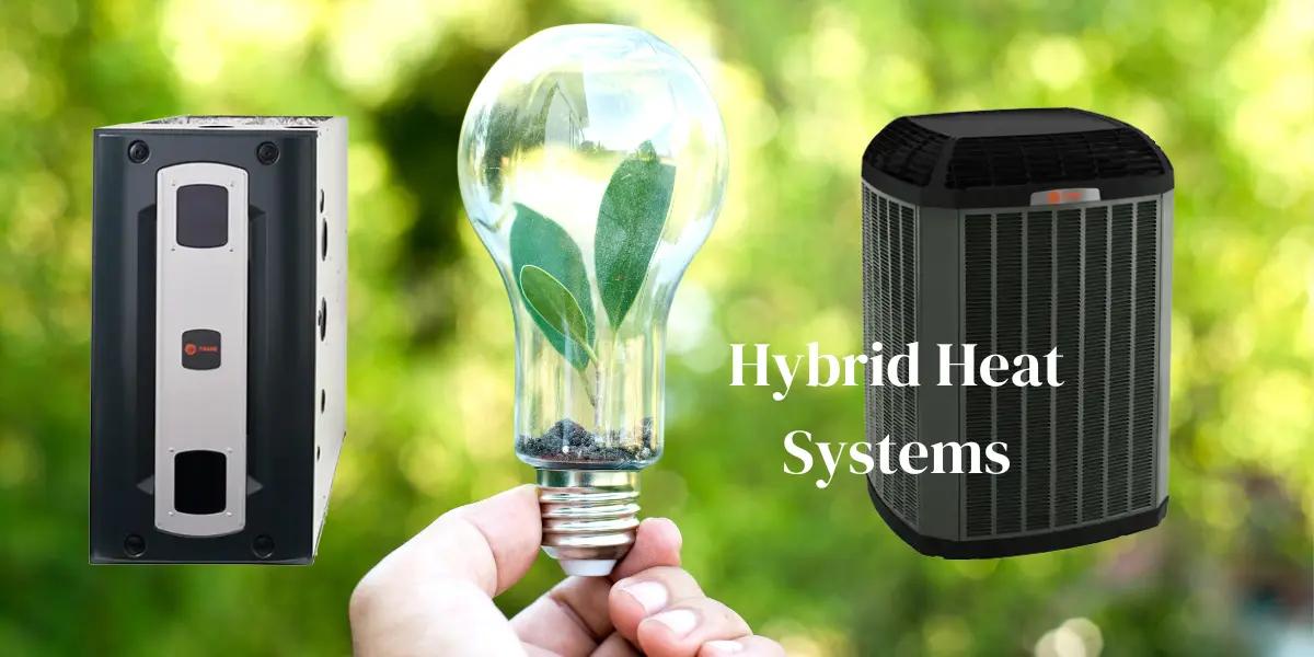 Modern hybrid heat system equipment installed in a Springfield, MO home, showcasing the combination of a heat pump and furnace for efficient year-round heating and cooling.