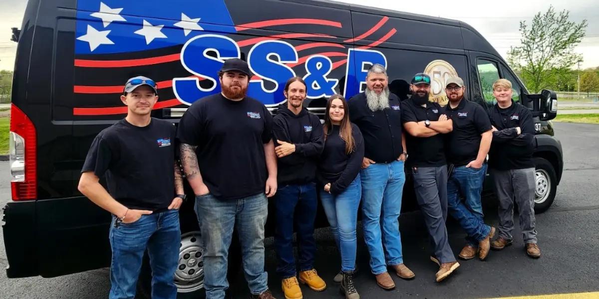 SS&B Heating & Cooling service team members.