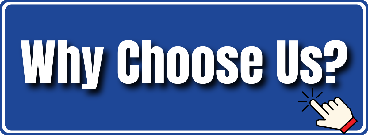 Banner with text: Why choose us? Cturl to about us, The SS&B Difference.