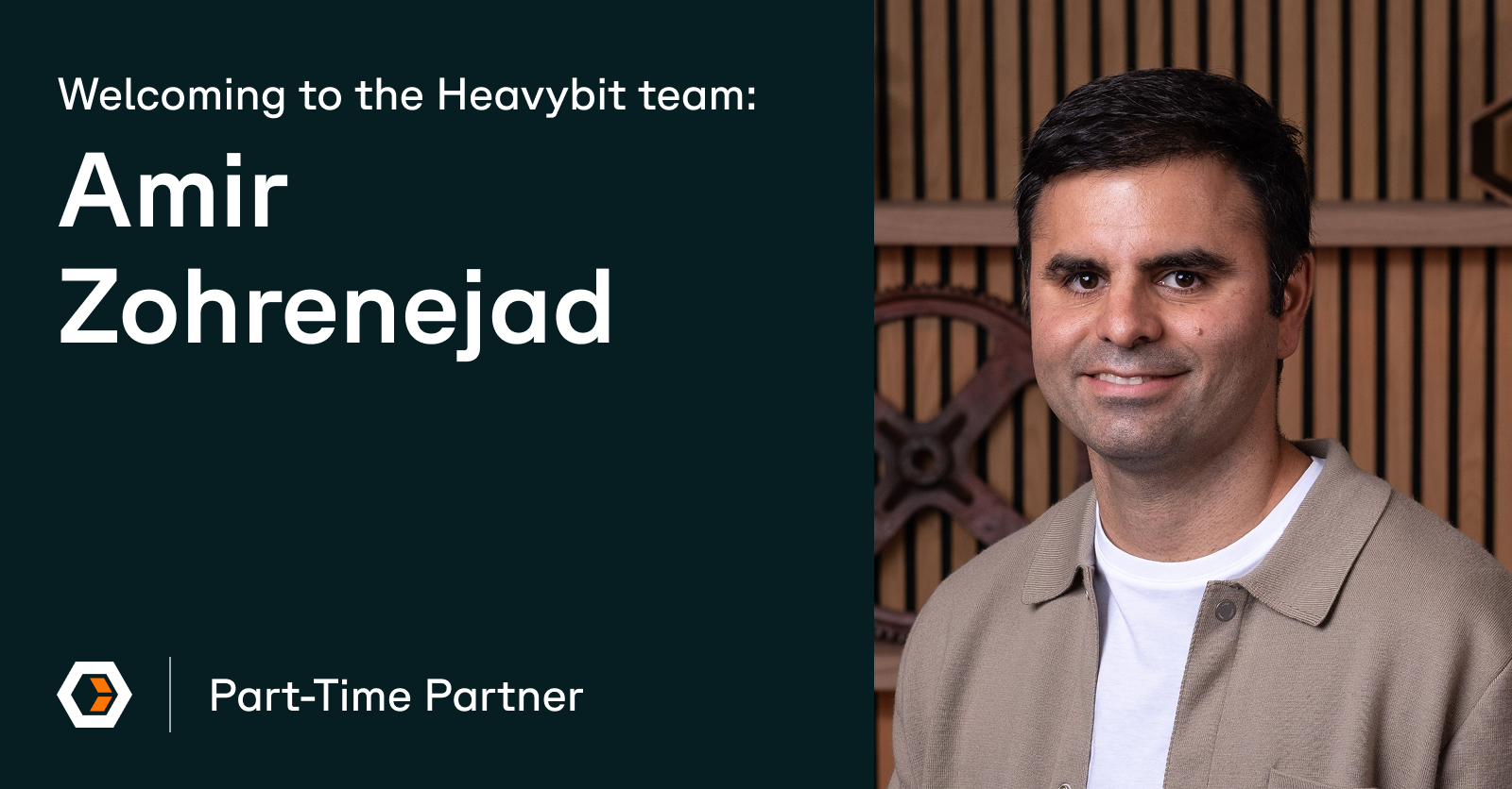 Announcing Amir Zohrenejad: Part-Time Partner | Heavybit