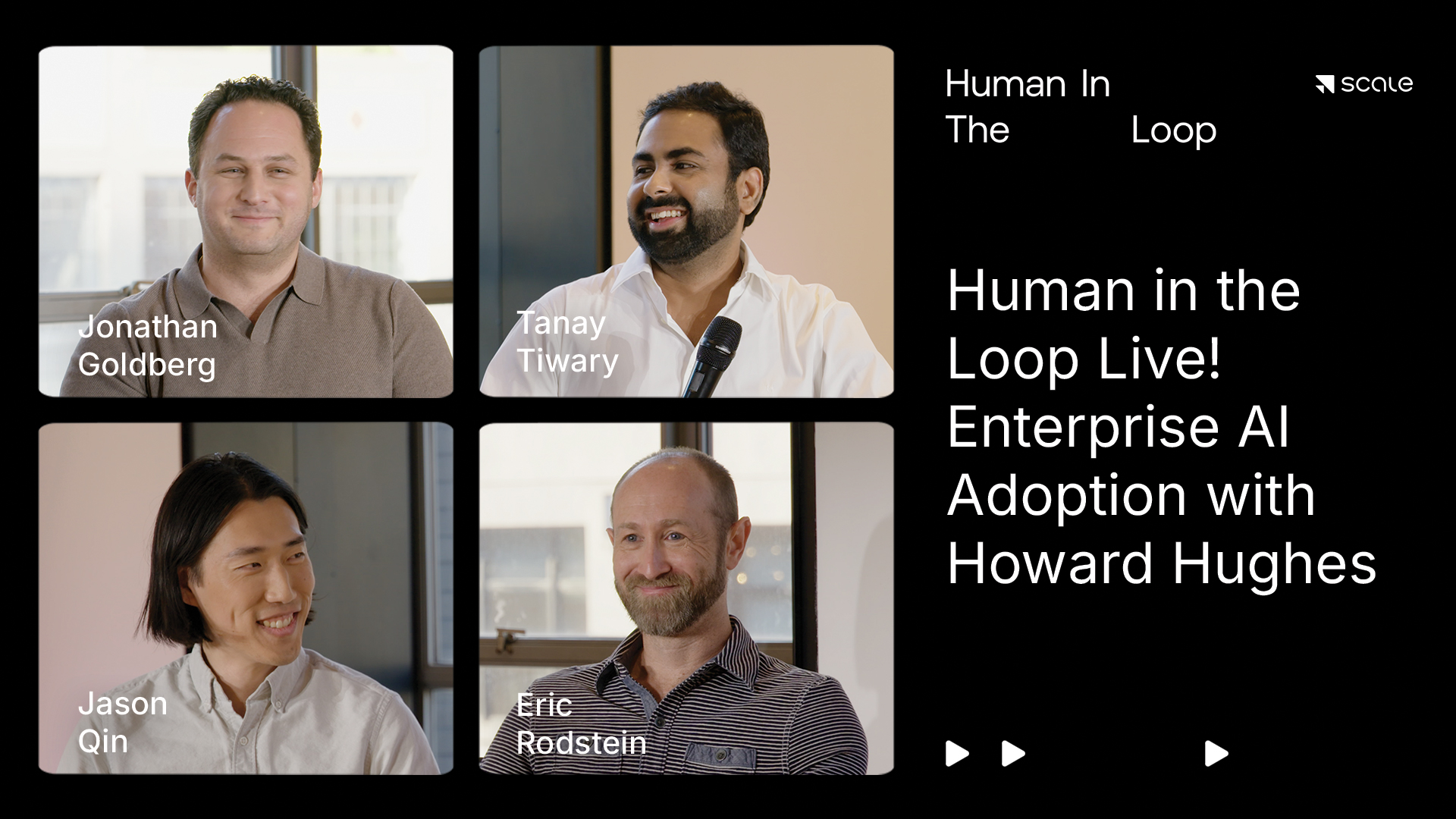 Scale AI Human in the Loop event graphic emphasizing human oversight in AI data pipelines