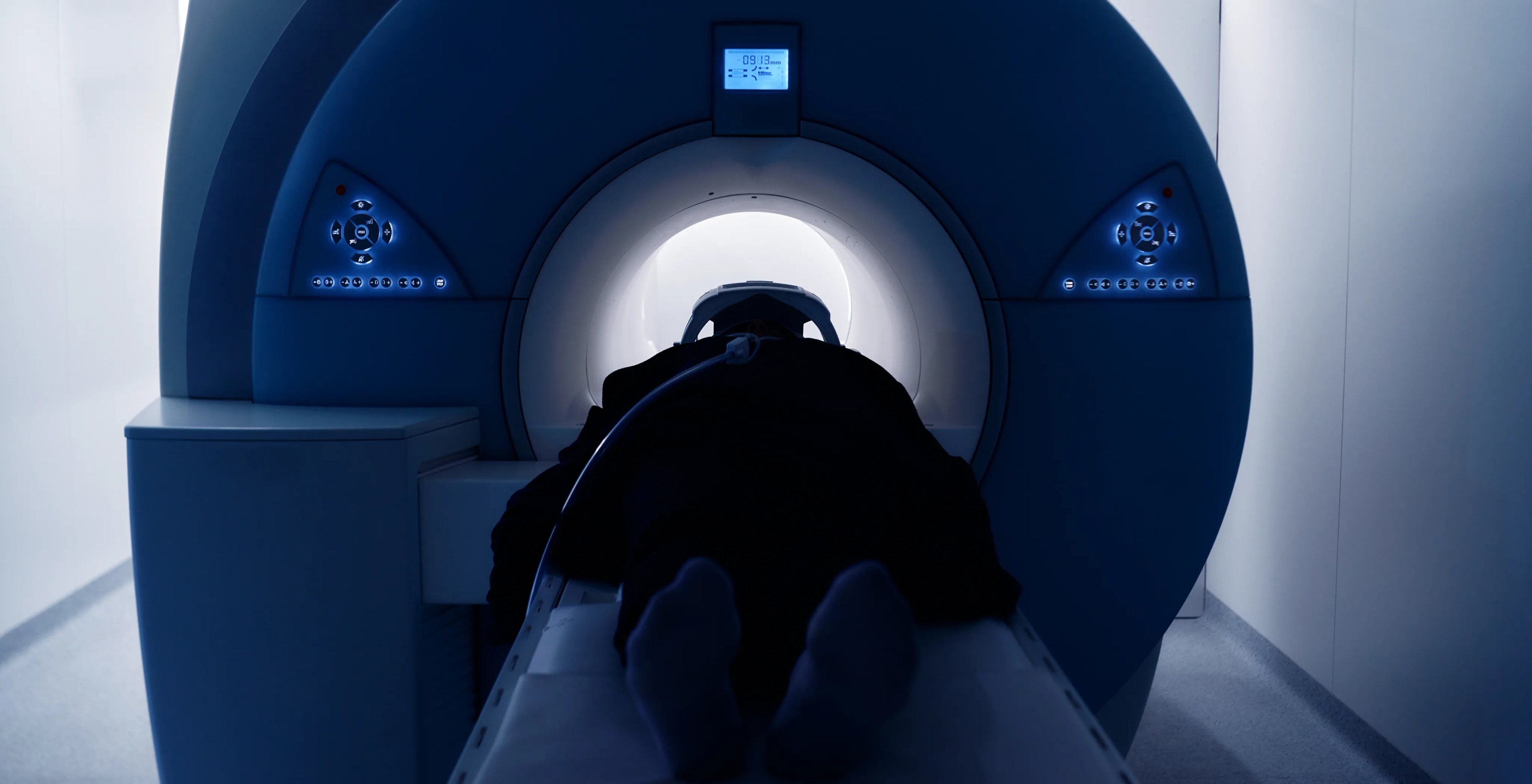 Patient entering an MRI scanner