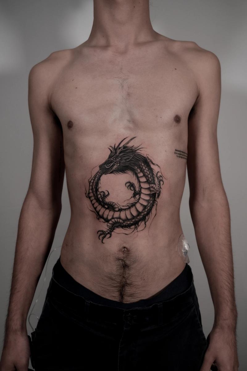 Asian Dragon Ouroboros
