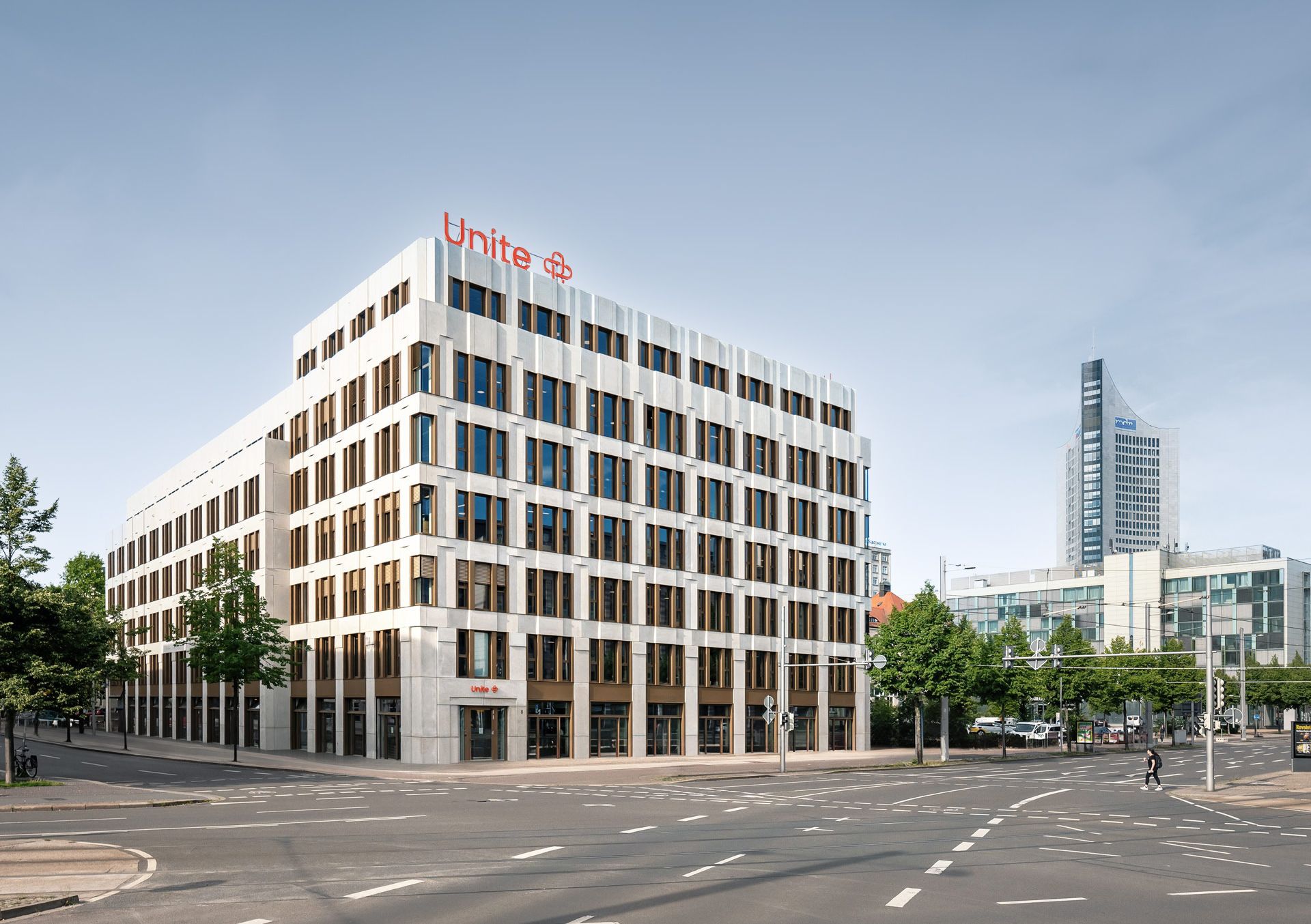 Europazentrale für Unite, Leipzig – Ansicht vom Johannisplatz