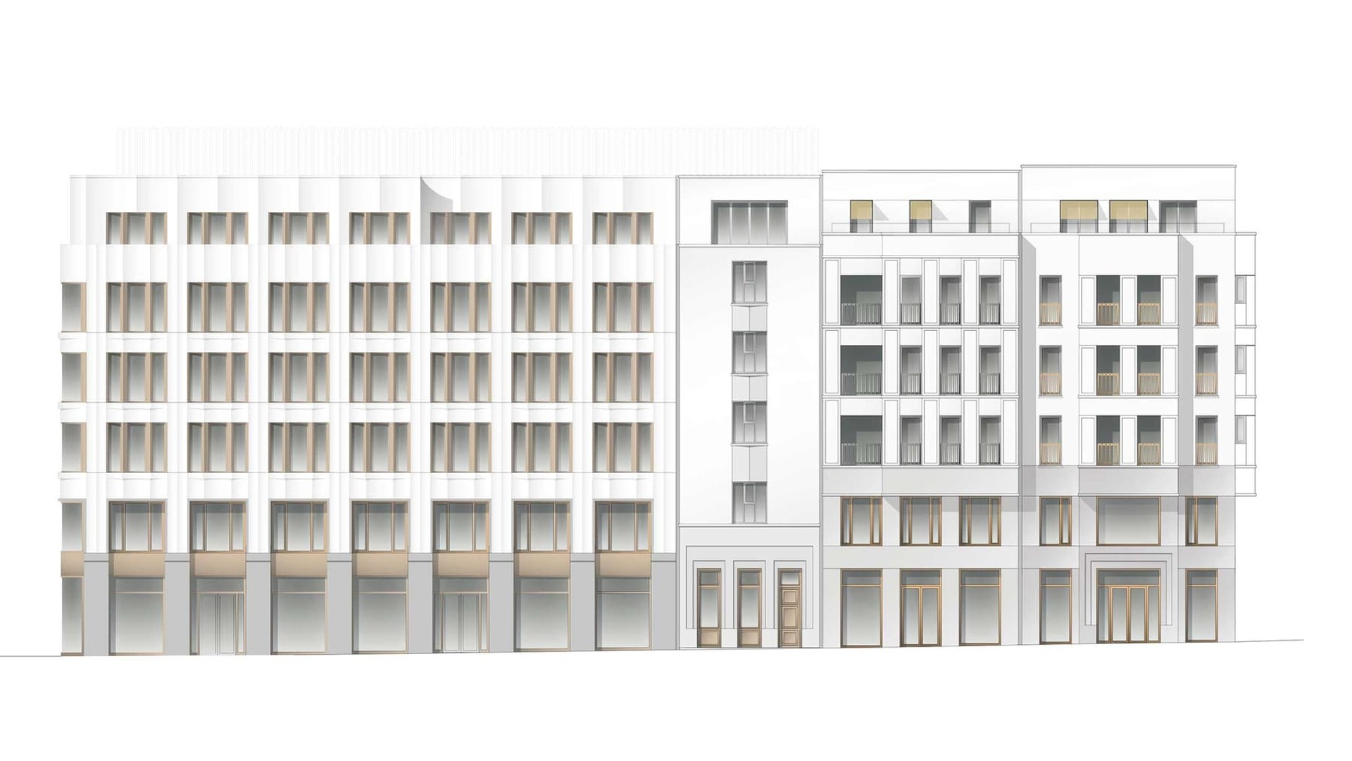 Bernsteincarré Fassade Planung