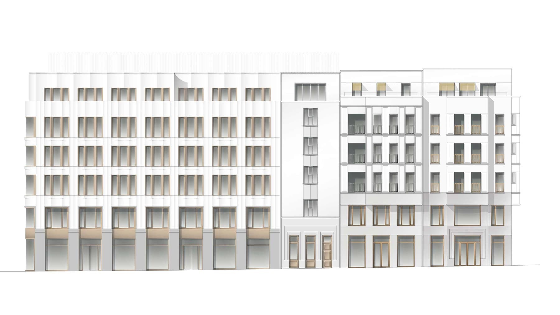 Bernsteincarré Fassade Planung