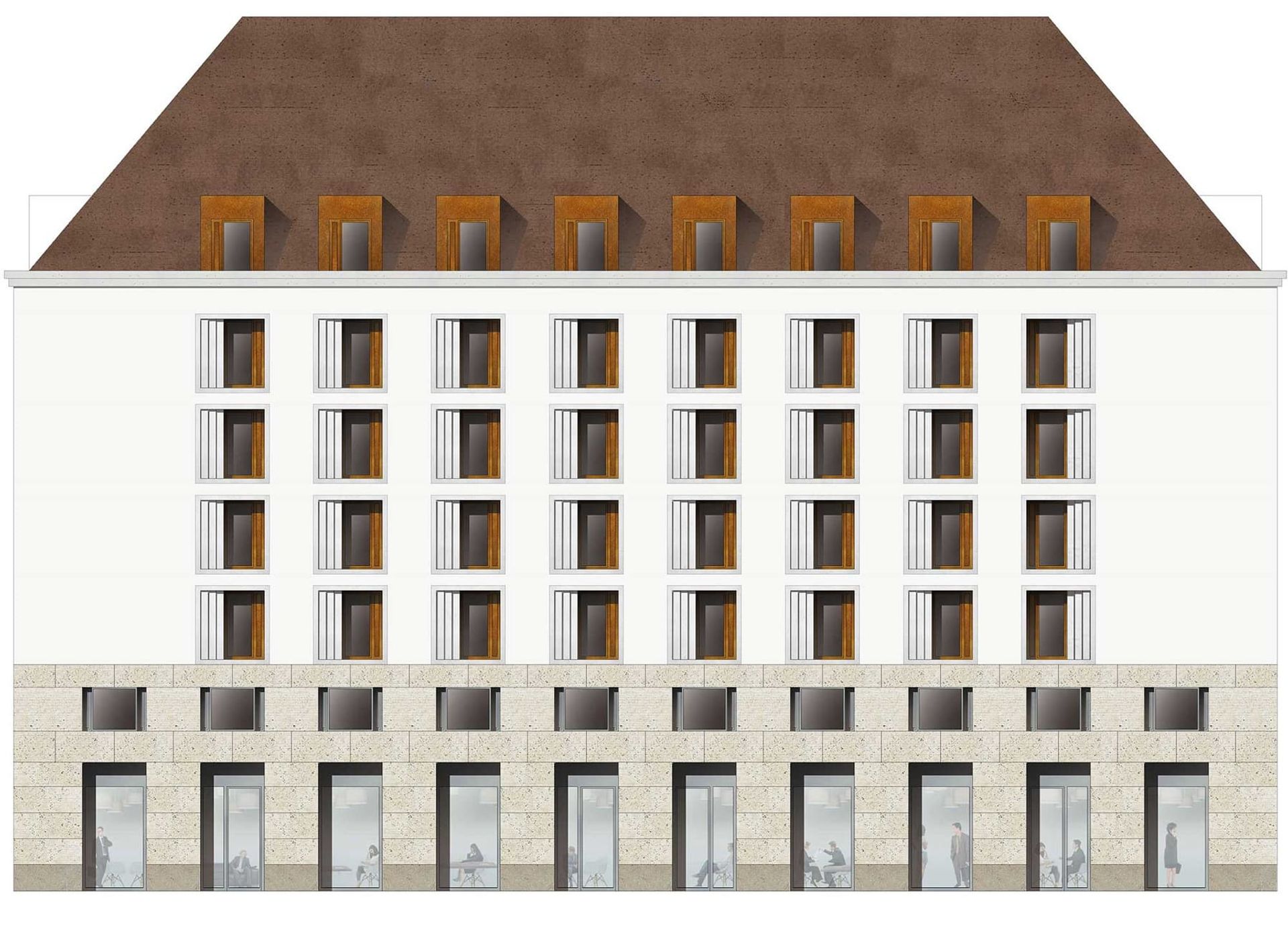 KLM Hampton by Hilton Visualisierung Nordost-Ansicht