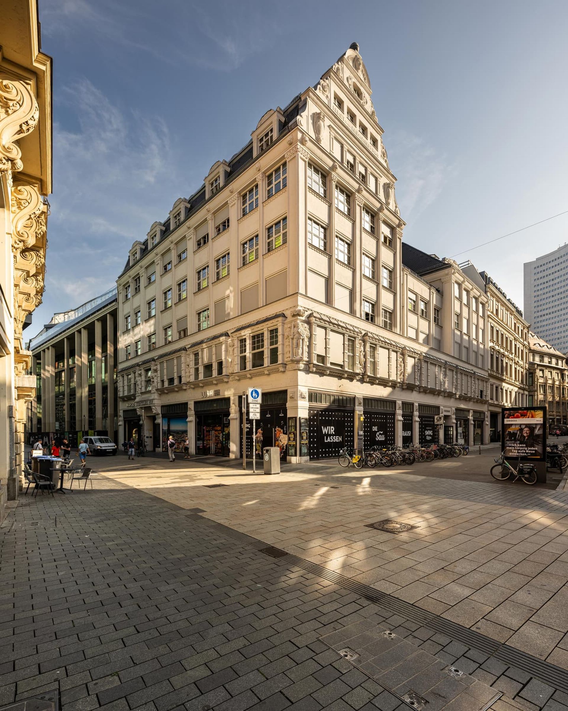 Stentzlers Hof, Leipzig – Fassade an der Petersstraße