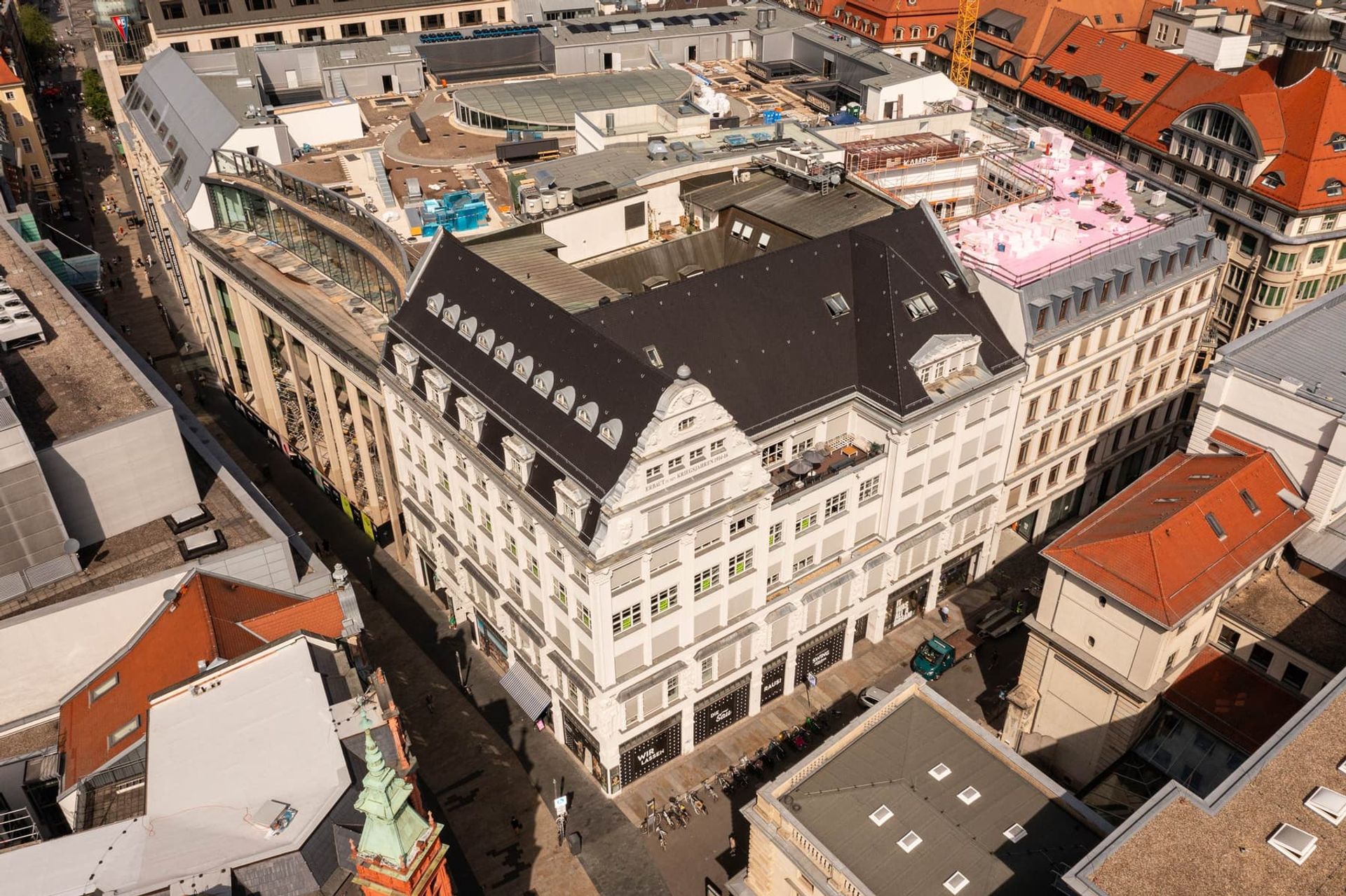 Stentzlers Hof, Leipzig – Luftaufnahme des Messepalastes