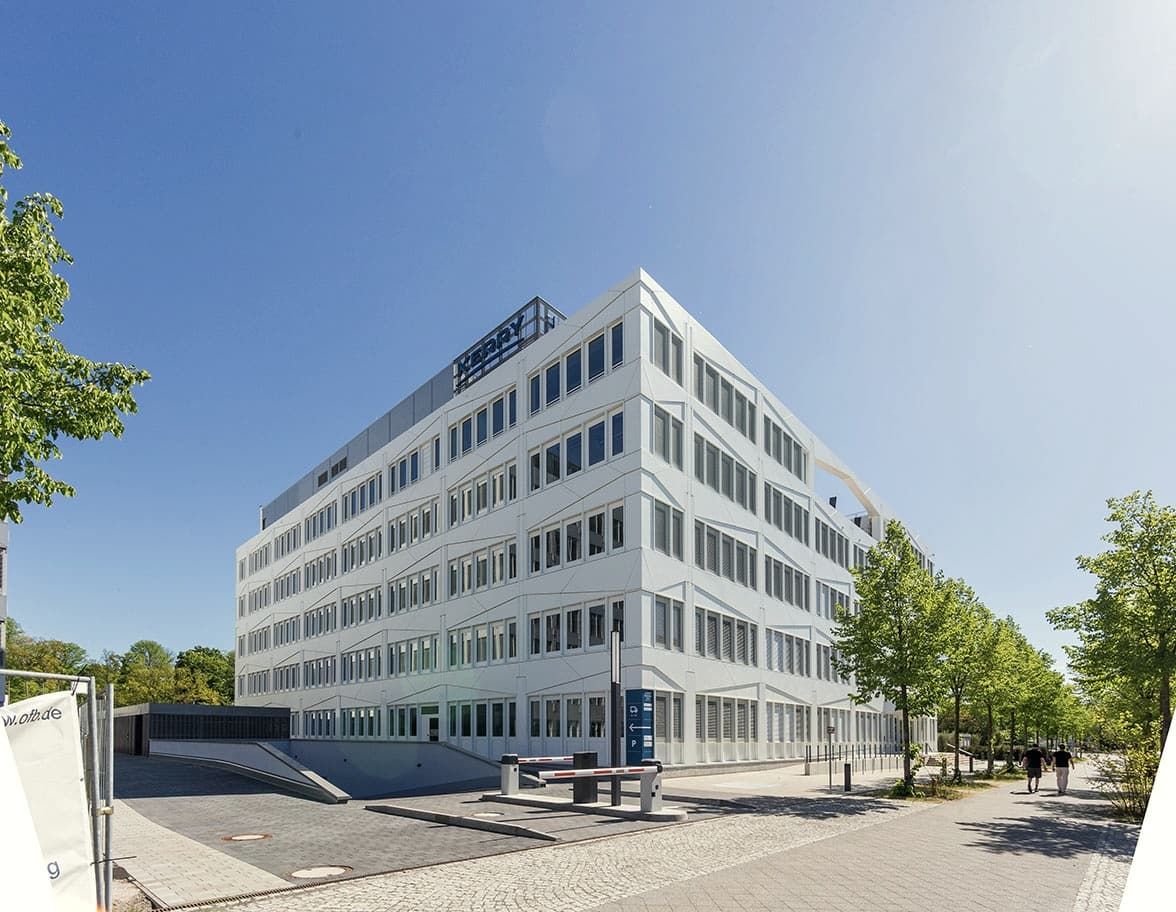 BioSquare Alte Messe, Leipzig – Zufahrt und Gebäudeecke