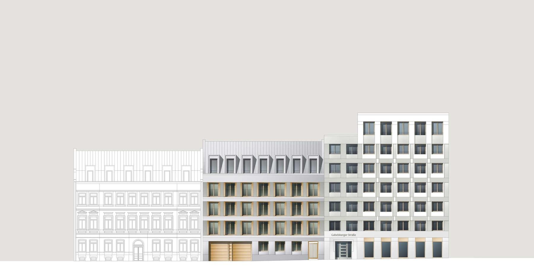 KLM Architekten Wohnungsbau Leipzig Dresdner Strasse Ansicht 02