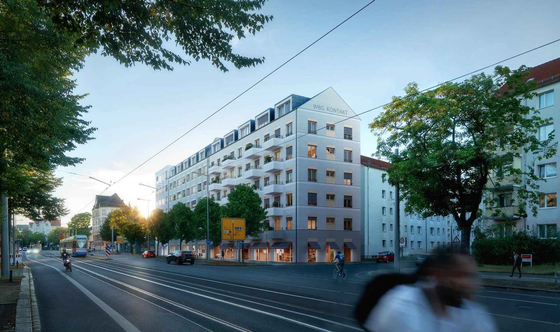 KLM Architekten Wohnungsbau Leipzig Dresdner Strasse Visualisierung 01