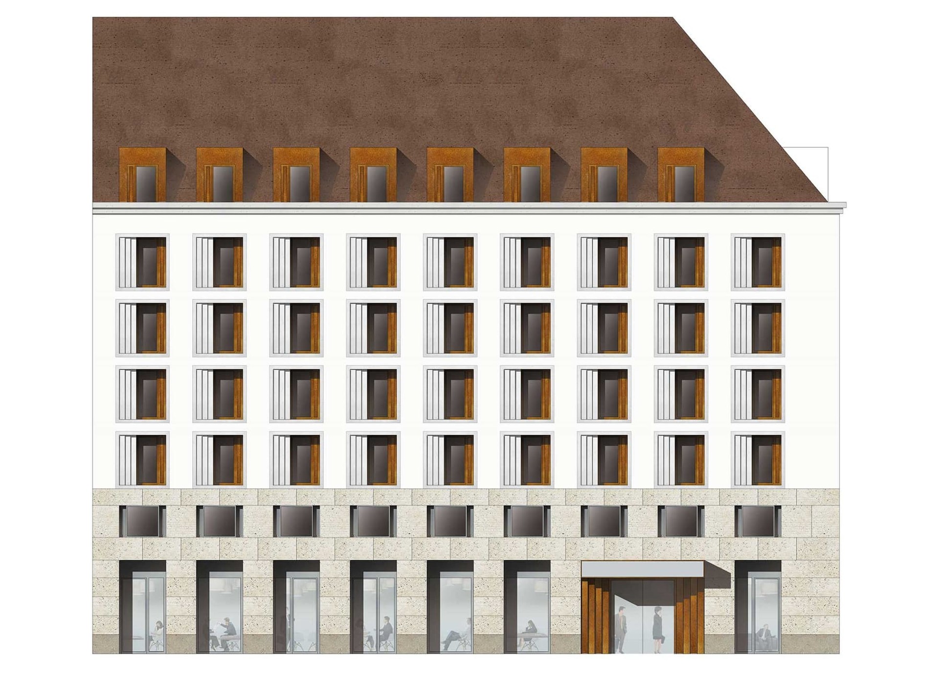 KLM Hamton by Hilton Visualisierung Südost-Ansicht