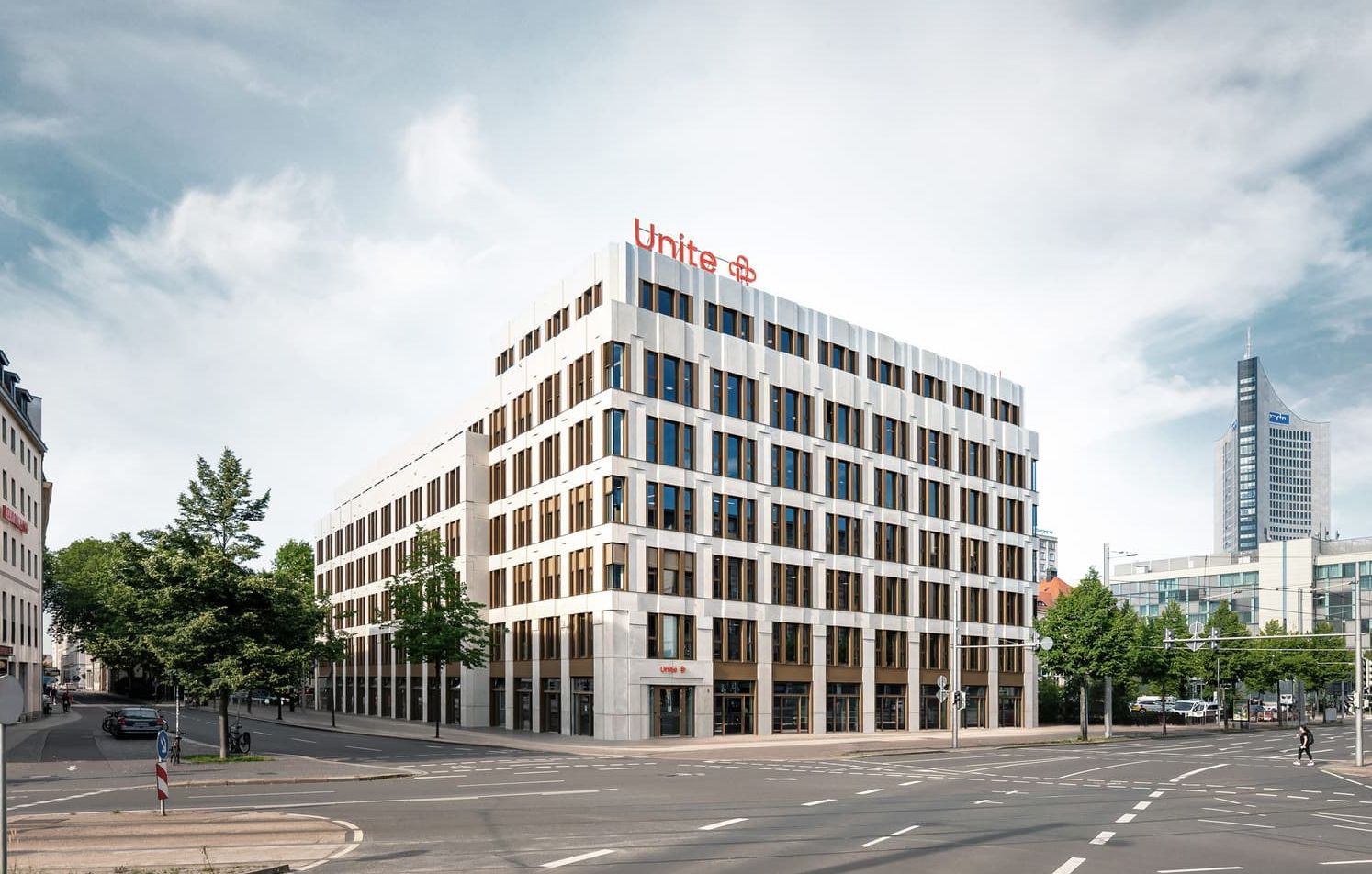 Europazentrale für Unite, Leipzig – Ansicht vom Johannisplatz