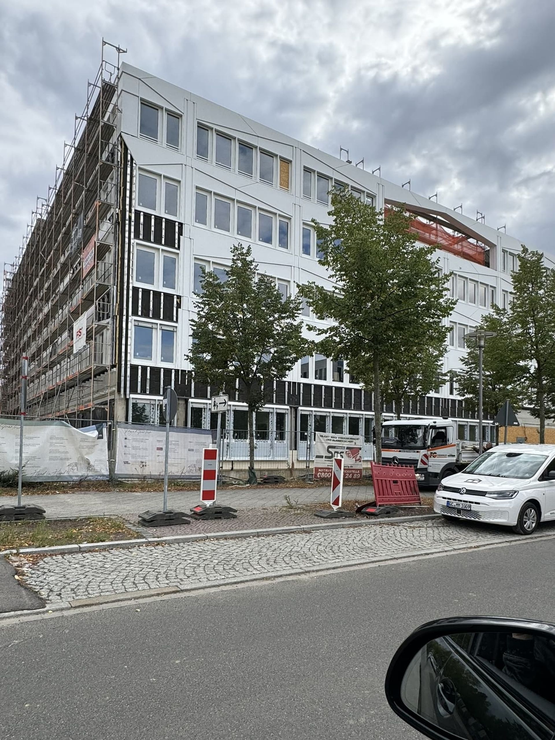 BioSquare Alte Messe, Leipzig – Fassade nach dem Rückbau der Gerüste, September 2024