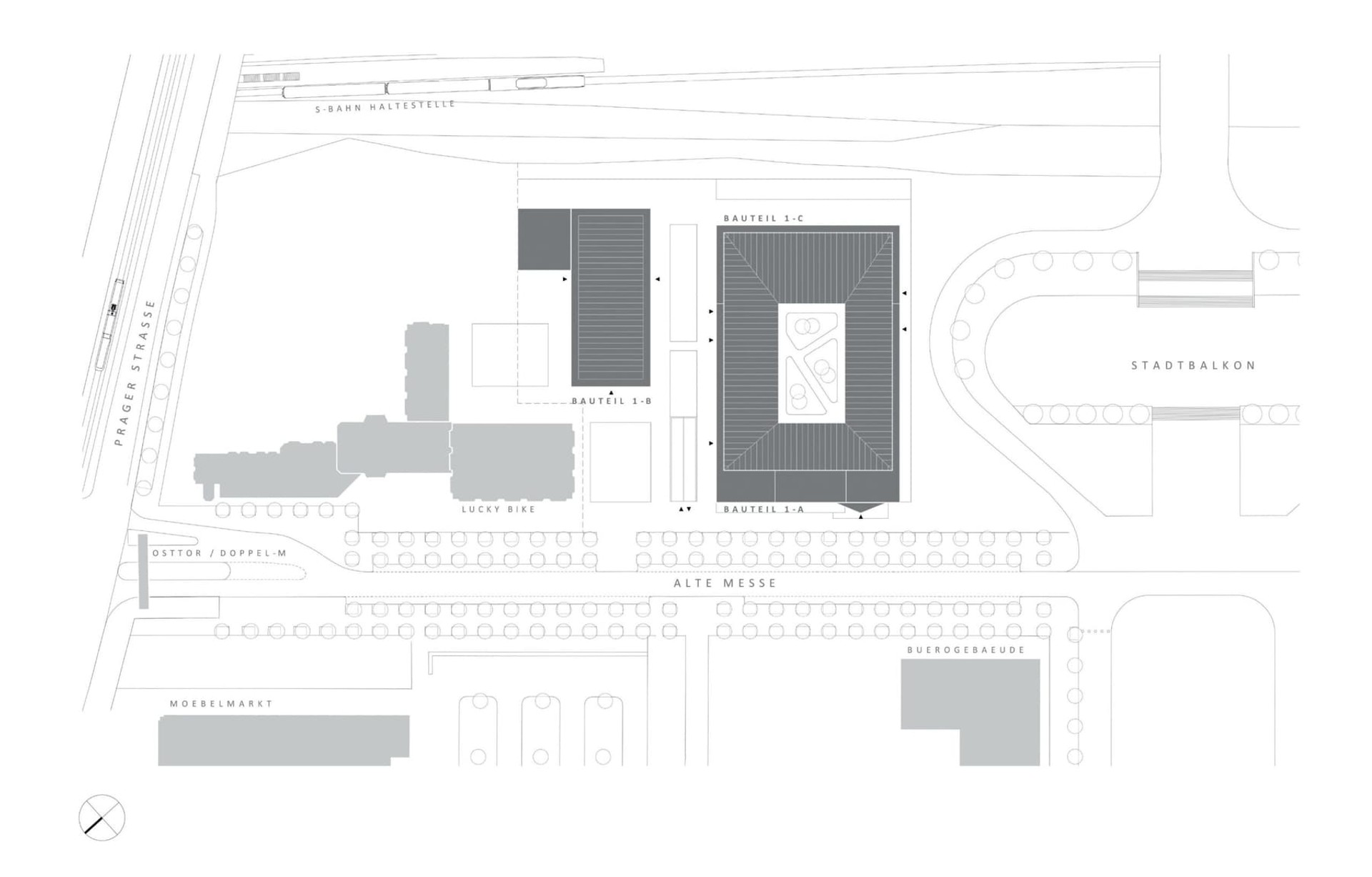 Leipzig Alte Messe Biosquare Lageplan