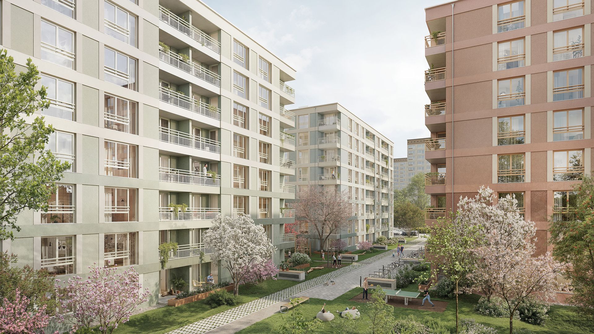 Quartier Semmelweisstraße 9, Leipzig – Drei Wohnhäuser
