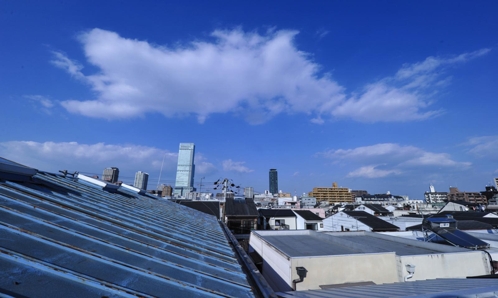 You can see Abeno Harukas from the rooftop