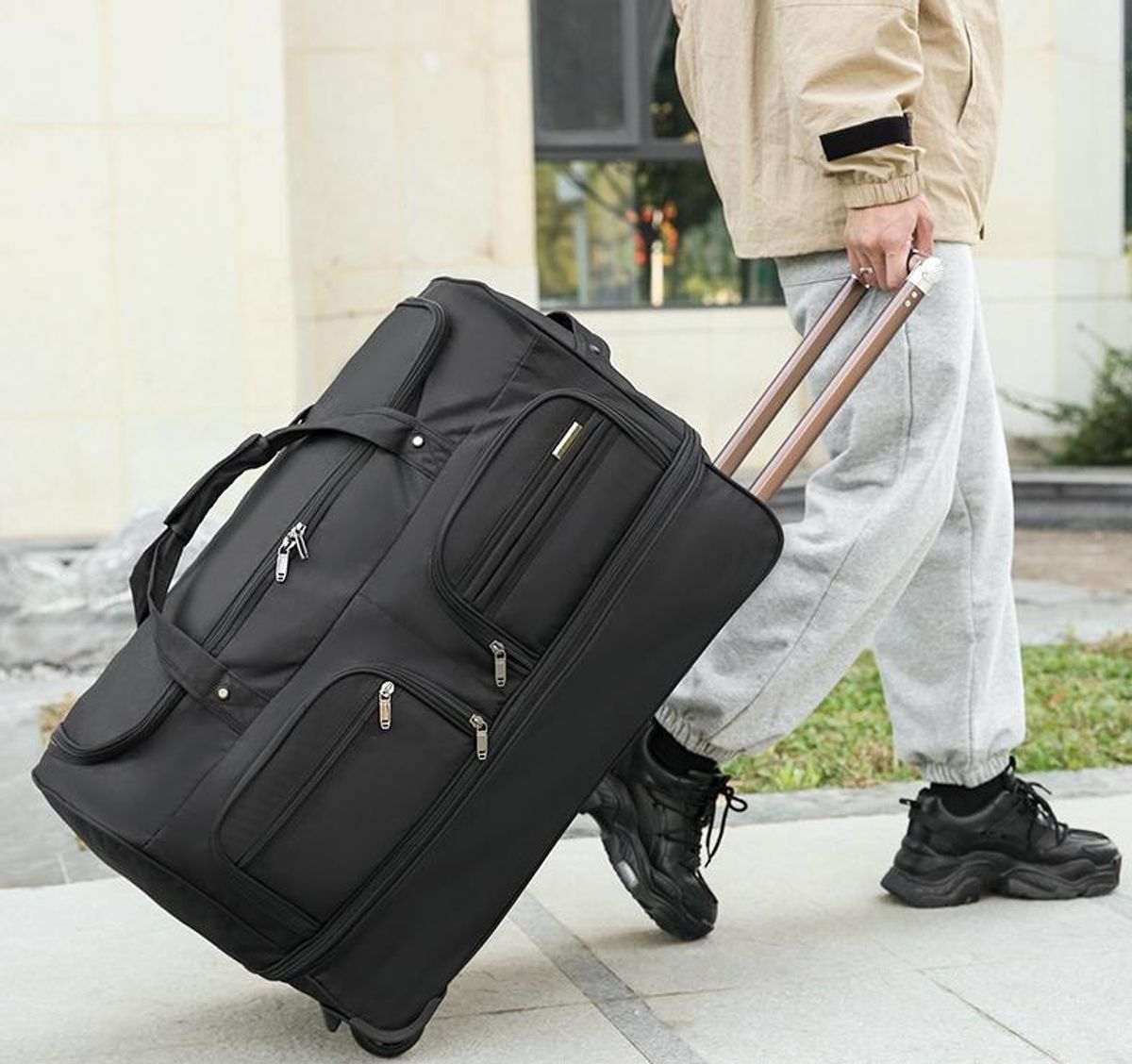 Wholesale Nylon Rolling Travel Duffel Bag Custom