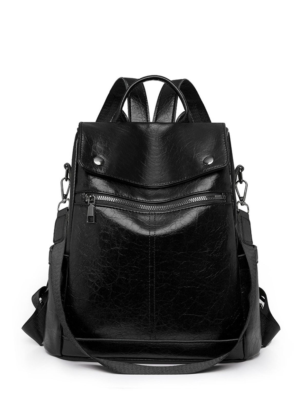 Classic Unisex PU Leather Anti-theft Backpack Cut and Sew Manufacturer