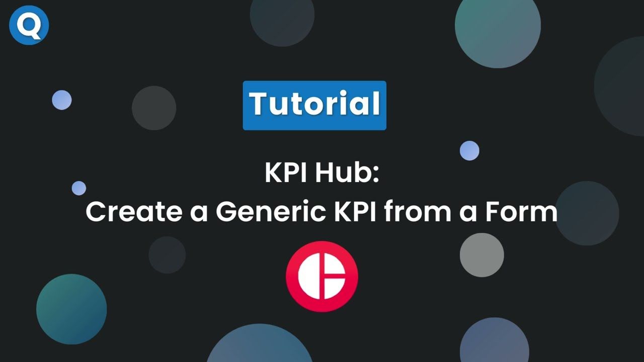 KPI Hub - Create a Generic KPI from a Form