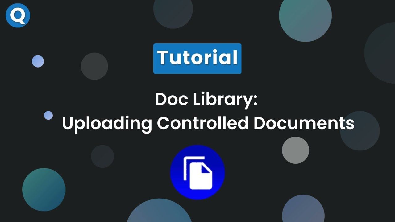 Document library - Uploading Controlled Documents