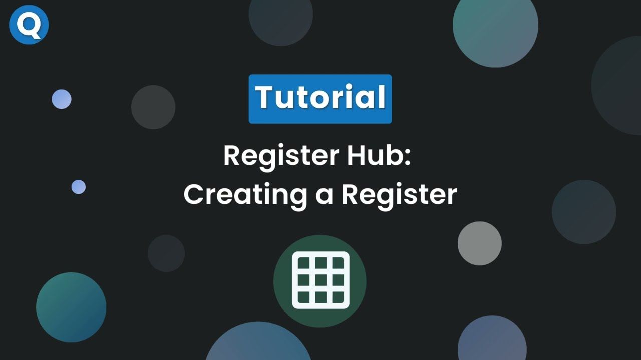 Register Hub - Creating a Register