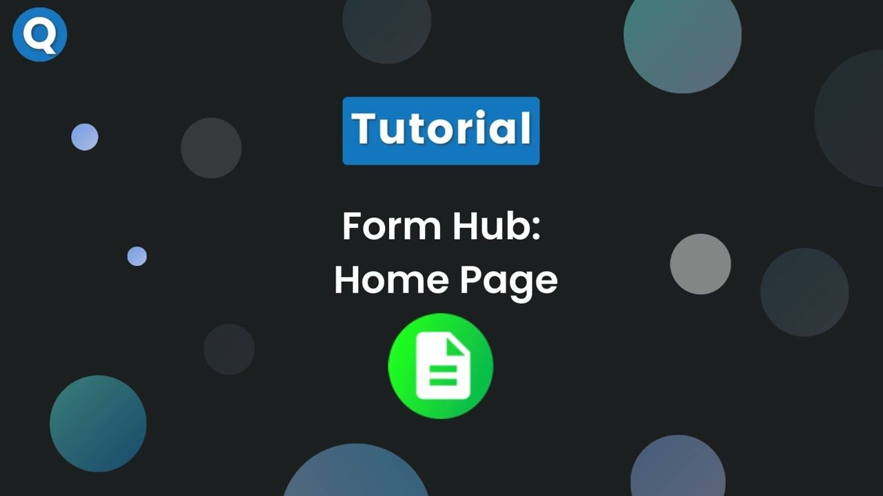 Form Hub Home Page