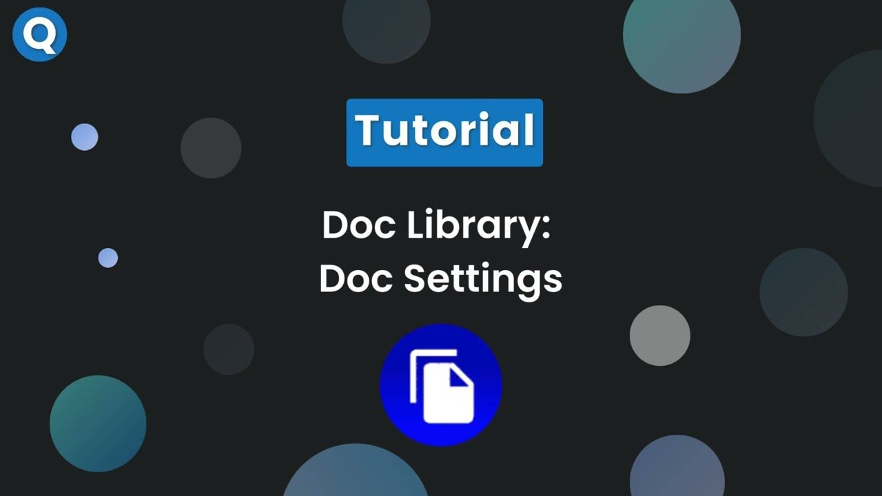 Document library - Document Settings