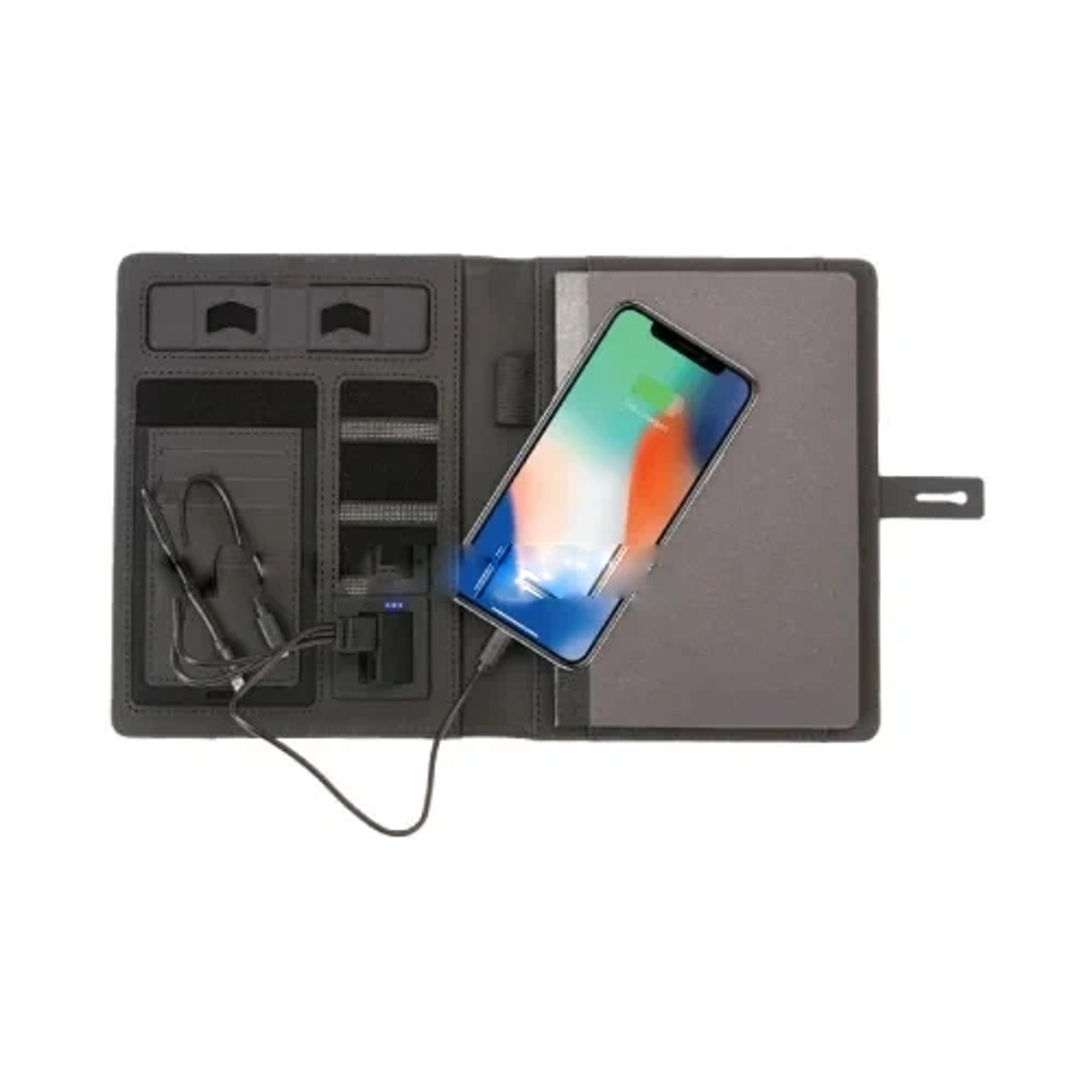 A5 Folder With Built in Wireless Powerbank