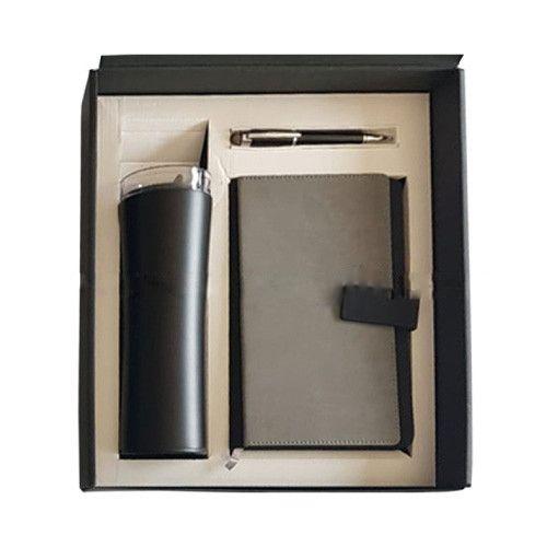 Sleek Push Button Tumbler, Premium Notebook & Pen