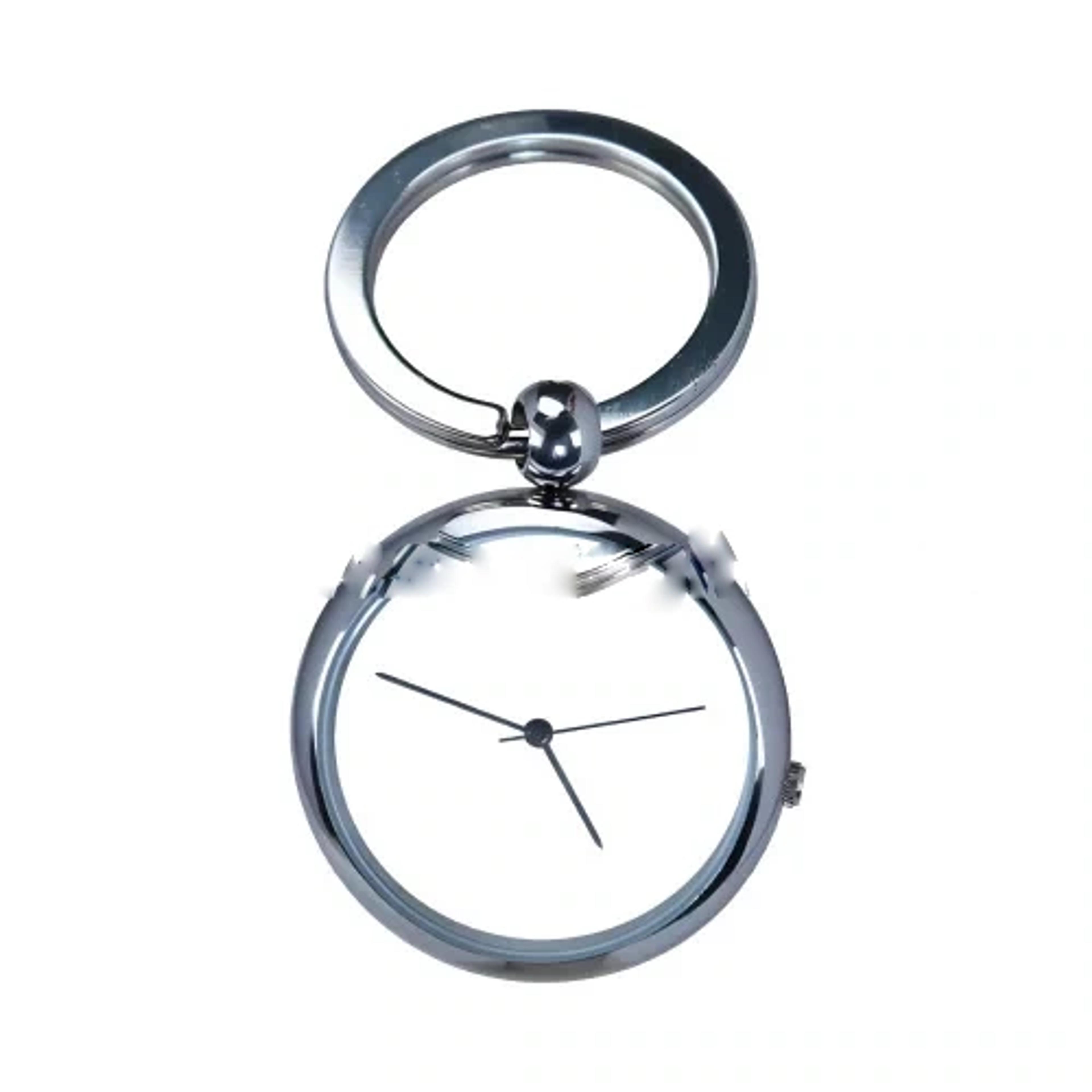 Round Shape Metal Keychain Watch