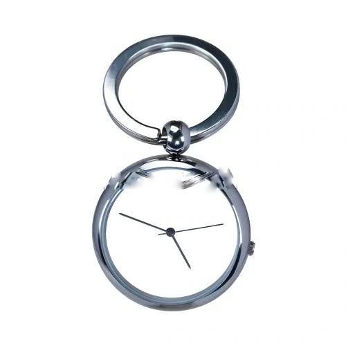 Round Shape Metal Keychain Watch